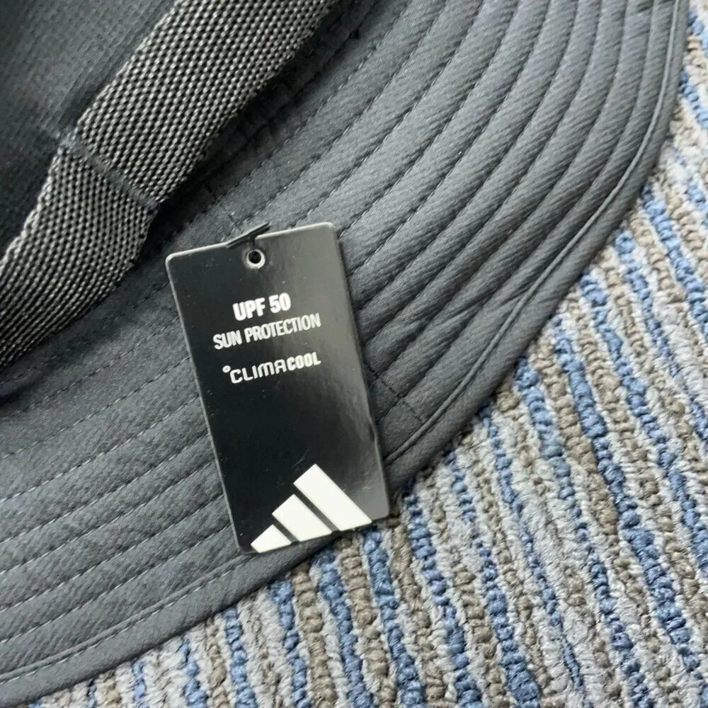 NEW Adidas Men's Climacool Black Bucket Hat UPF 50 Sun Protection Polyester - Picture 6 of 8